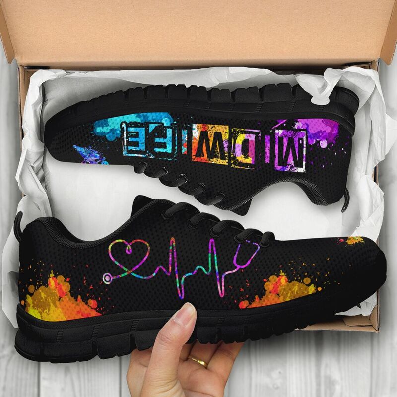 Midwife Art Heartbeat Kd Sneakers, Running Shoes, Shoes For Women, Shoes For Men, Custom Sh- Love Sneakers