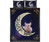 Pig Farm I Love You To The Moon And Back Quilt Bed Set - Love Quilt Bedding Set