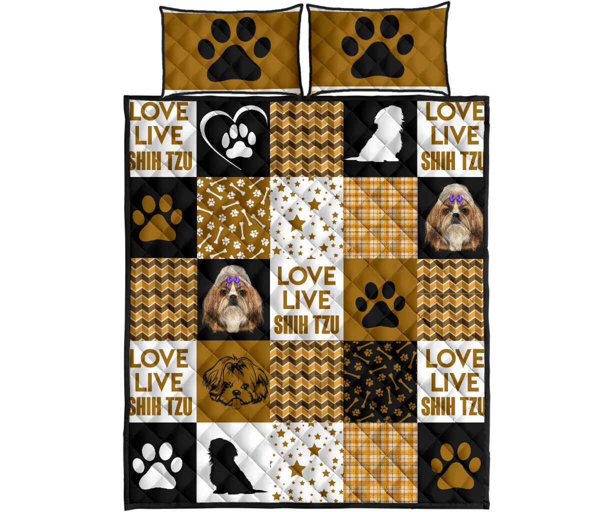 Quilt Bed Set - Shih Tzu 59 - Love Quilt Bedding Set