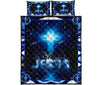 God Cross Jeusu Light Art Art Style Quilt Bed Set - Love Quilt Bedding Set