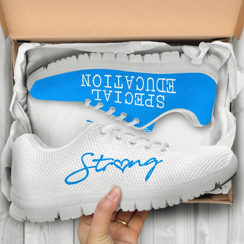 Special Education Blue White Kd Sneakers, Running Shoes, Shoes For Women, Shoes For Men, Cu- Love Sneakers