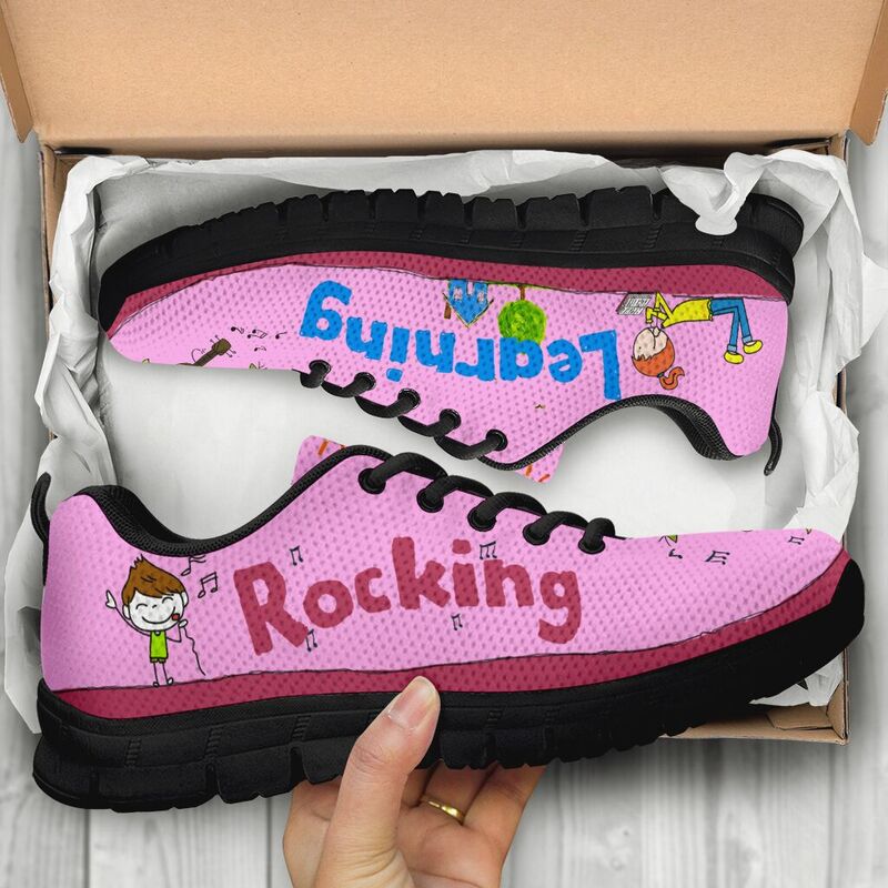 Learning &ampamp Rocking  Pink Sneakers, Runni- Love Sneakers