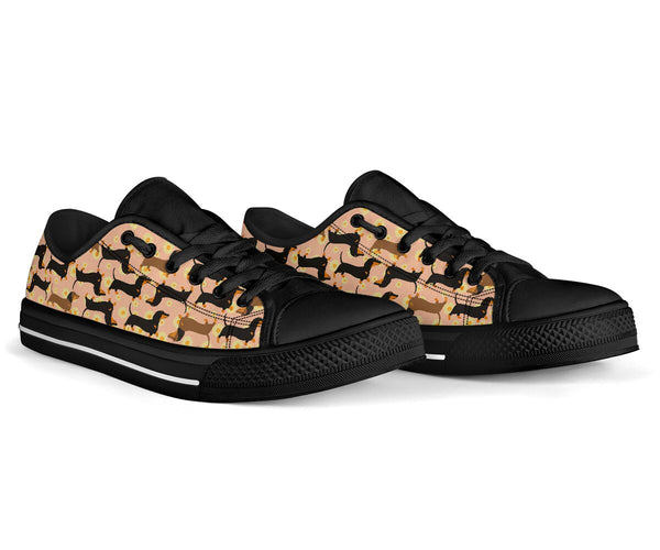 Dachshund Daisy Flower - Low Top - Nnd Shoe - Love Love Top Shoes