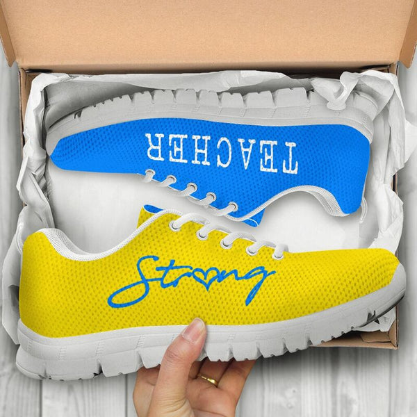 Teacher Strong Teacher Blue Yellow Kd Sneakers, Running Shoes, Shoes For Women, Shoes For - Love Sneakers