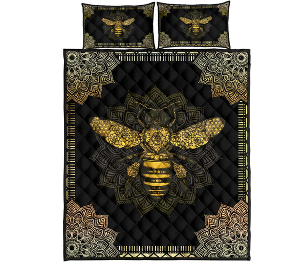 Bee Quilt Bed Set 52 - Love Quilt Bedding Set