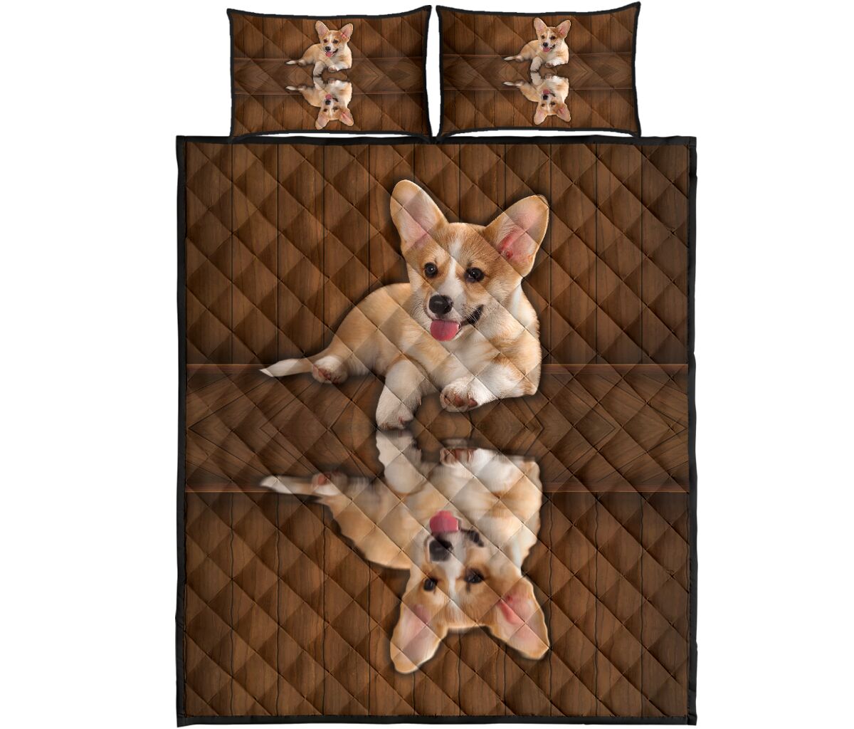 Pembroke Welsh Corgi Dog Quilt Bed Set - Love Quilt Bedding Set