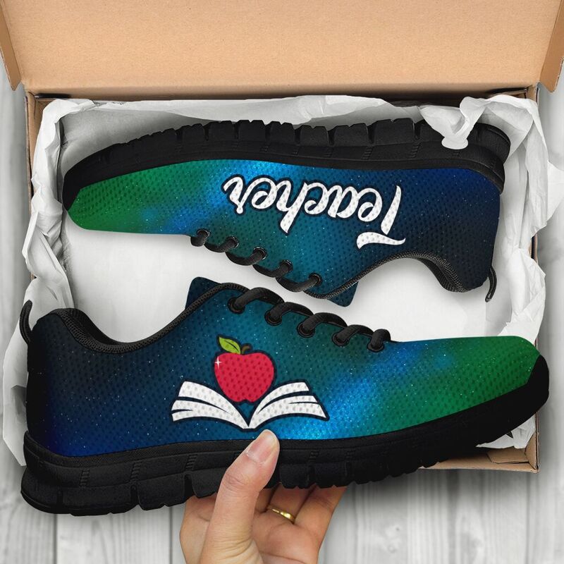 Teacher Green Blue Galaxy Kd Sneakers, Running Shoes, Shoes For Women, Shoes For Men, Custo- Love Sneakers