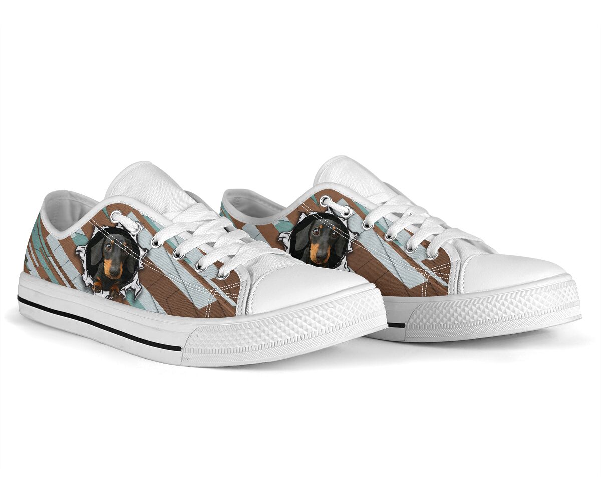 Dachshund Hole - Low Top Shoe - Love Love Top Shoes