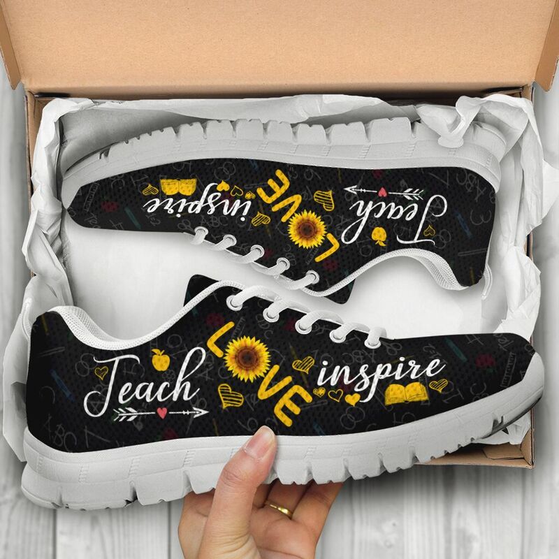 Teach Love Inspire Shoes Sneakers, Running Shoes, Shoes For Women, Shoes For Men, Custom Sh- Love Sneakers