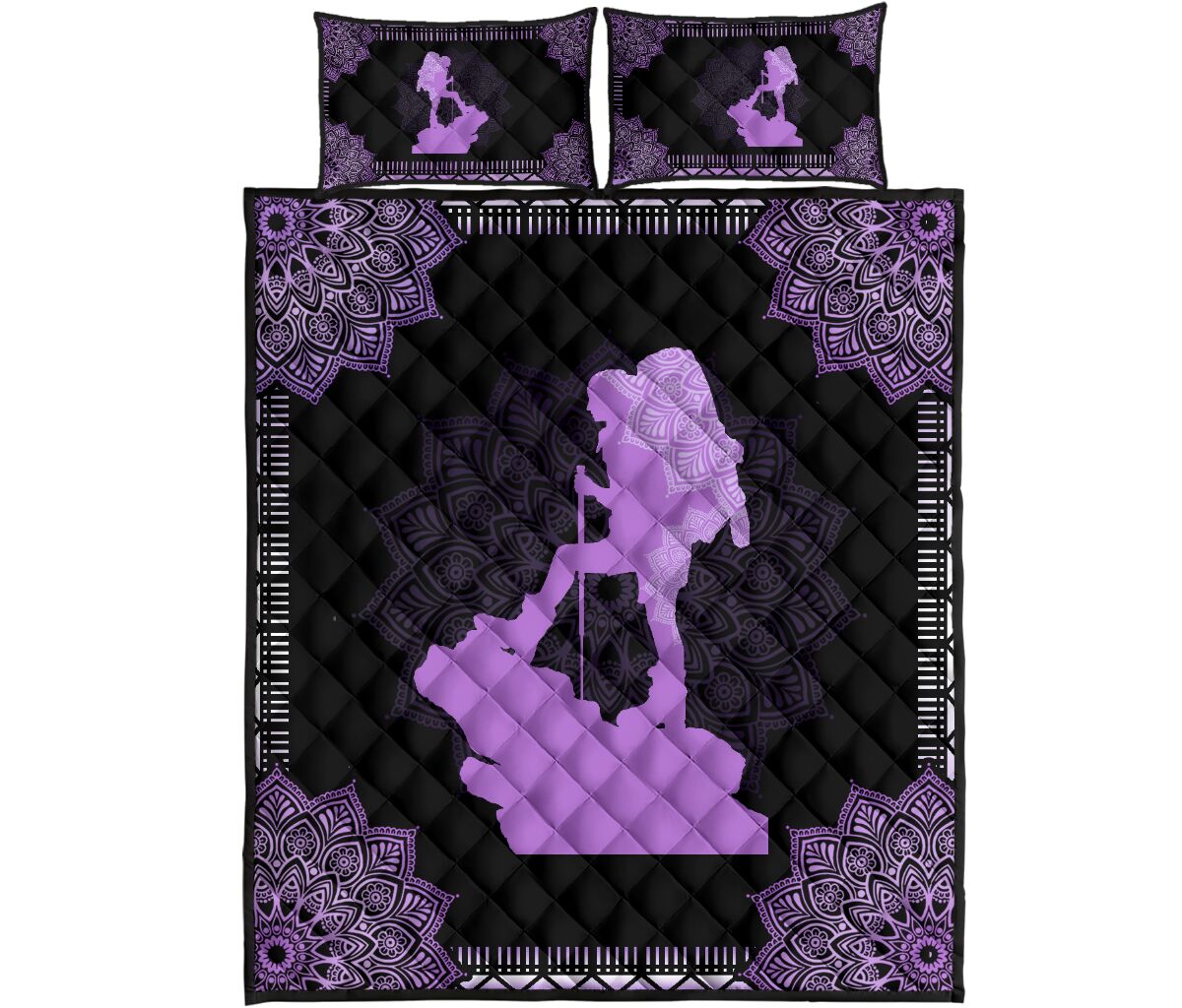 Hiking Quilt Bed Set 98 - Love Quilt Bedding Set