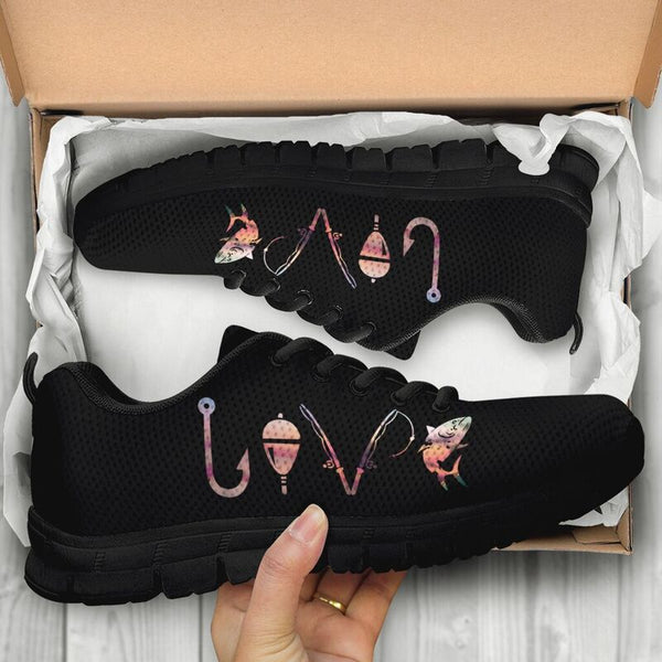 Love Fishing Sneakers, Running Shoes, Shoes For Women, Shoes For Men, Custom Shoes, L- Love Sneakers