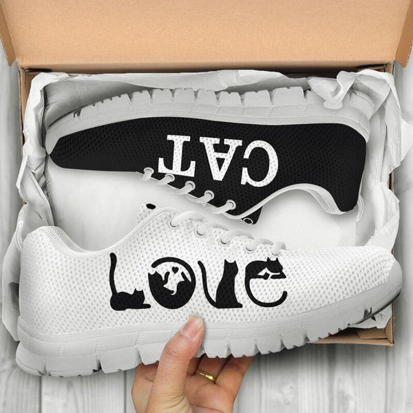 Love Cat Sneakers, Running Shoes, Shoes For Women, Shoes For Men, Custom Shoes, L- Love Sneakers