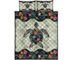 Turtle Tropical Style Quilt Bed Set - Love Quilt Bedding Set