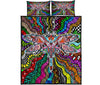 Dragonfly Colorful Style Quilt Bed Set - Love Quilt Bedding Set