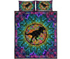 Dinosaur Hippie Style Quilt Bed Set - Love Quilt Bedding Set