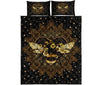 Bee Mandala Gold Art Style Quilt Bed Set - Love Quilt Bedding Set