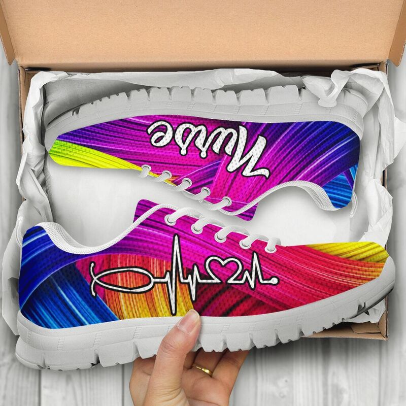 Nurse Rainbow Sneakers, Running Shoes, Shoes For Women, Shoes For Men, Custom Shoes, L- Love Sneakers
