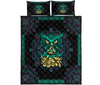 Owl Green Quilt Bed Set - Love Quilt Bedding Set