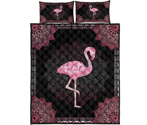 Flamingo Quilt Bed Set 49 - Love Quilt Bedding Set