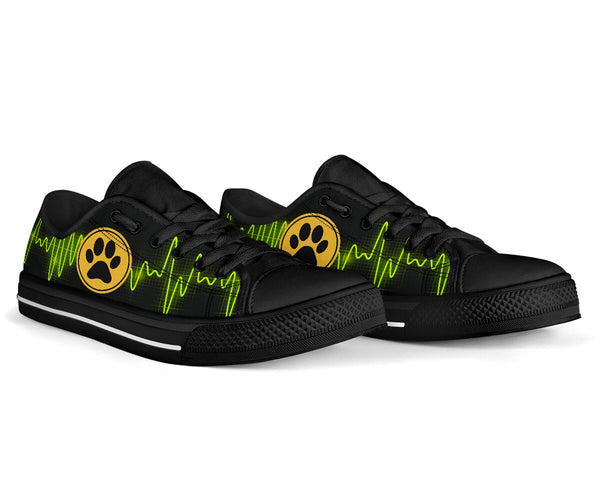 Dog Mom Heart Beat - Low Top Shoe - Love Love Top Shoes