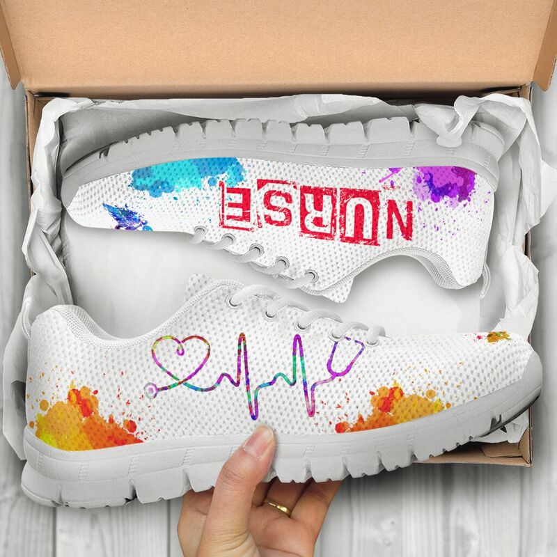 Nurse Art Hb White Kd Sneakers, Running Shoes, Shoes For Women, Shoes For Men, Custom Shoes,- Love Sneakers