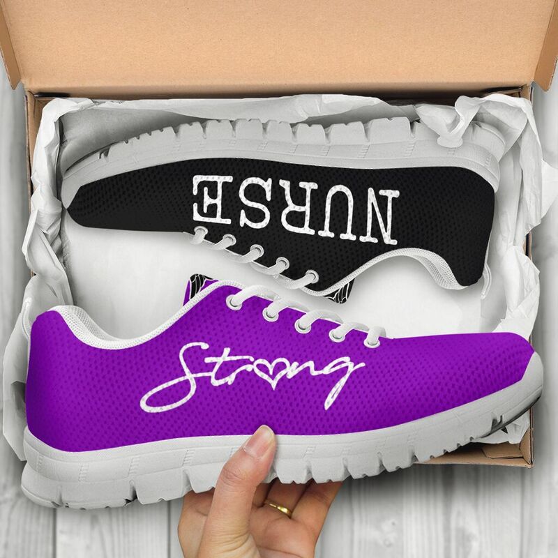 Nurse Strong Purple Black Kd Sneakers, Running Shoes, Shoes For Women, Shoes For Men, Custo- Love Sneakers