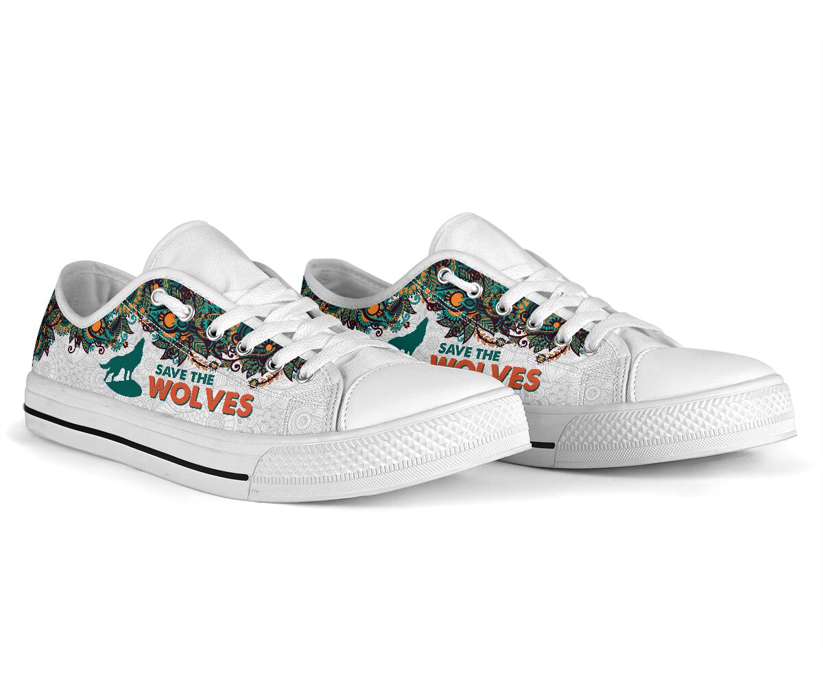 Save The Wolves - Wolves Low Top Shoes