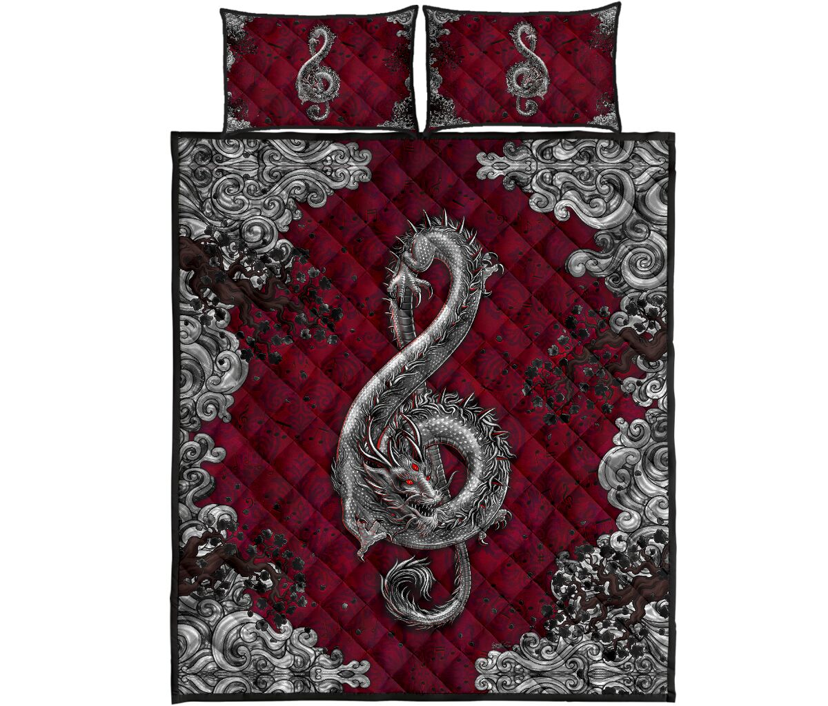 Dragon Art Style Quilt Bed Set 8669579