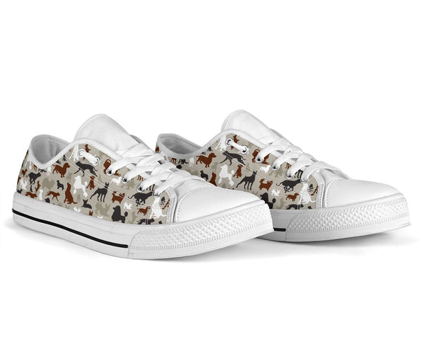 All Dogs Pattern Low Top Shoes