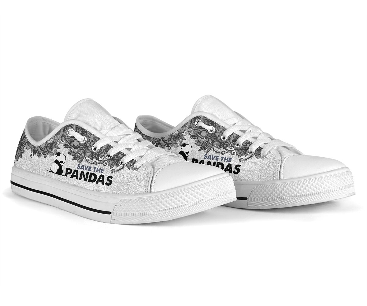 Save The Pandas - Pandas Low Top Shoe - Love Love Top Shoes