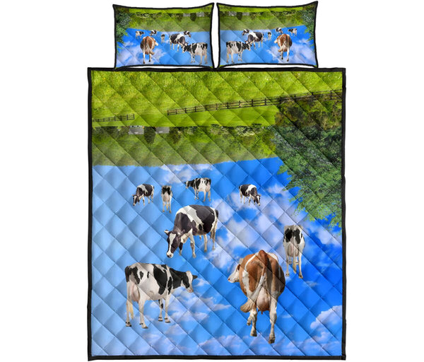 Cow Reverse - Quilt Bed Set - Love Quilt Bedding Set