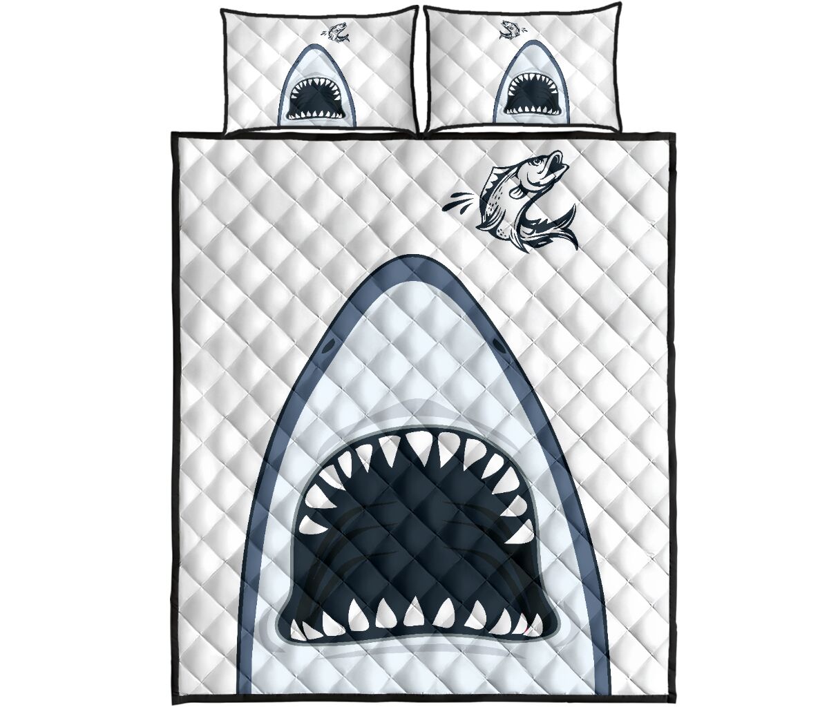 Shark Quilt Bed Set 4- Love Quilt Bedding Set