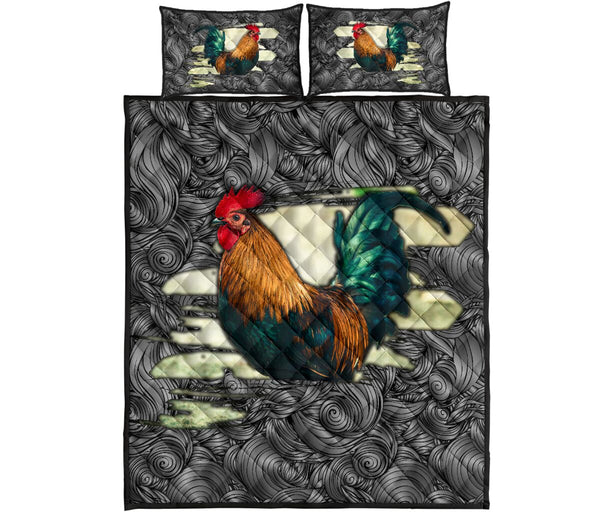 Chicken Scratch Style Quilt Bed Set - Love Quilt Bedding Set