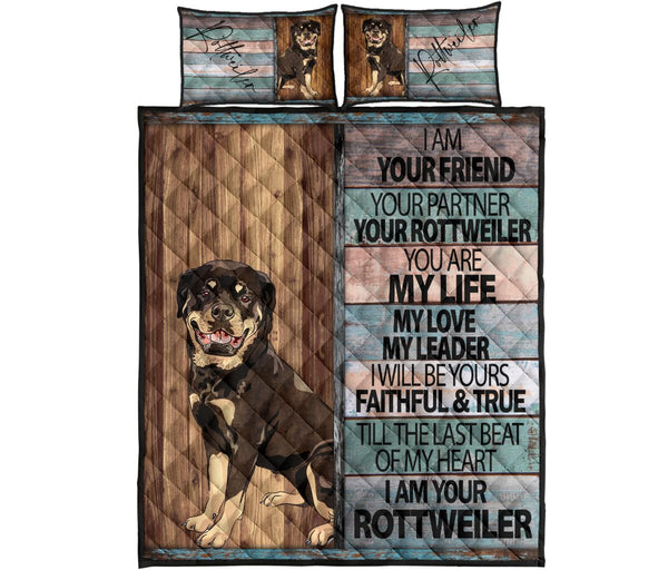 Rottweiler Your Friend - Bed Set - Love Quilt Bedding Set
