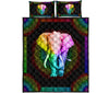 Quilt Bed Set - Colorful - Elephant 71 - Love Quilt Bedding Set