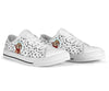 Dachshund Paw And Bone Pattern - Low Top Shoe - Love Love Top Shoes