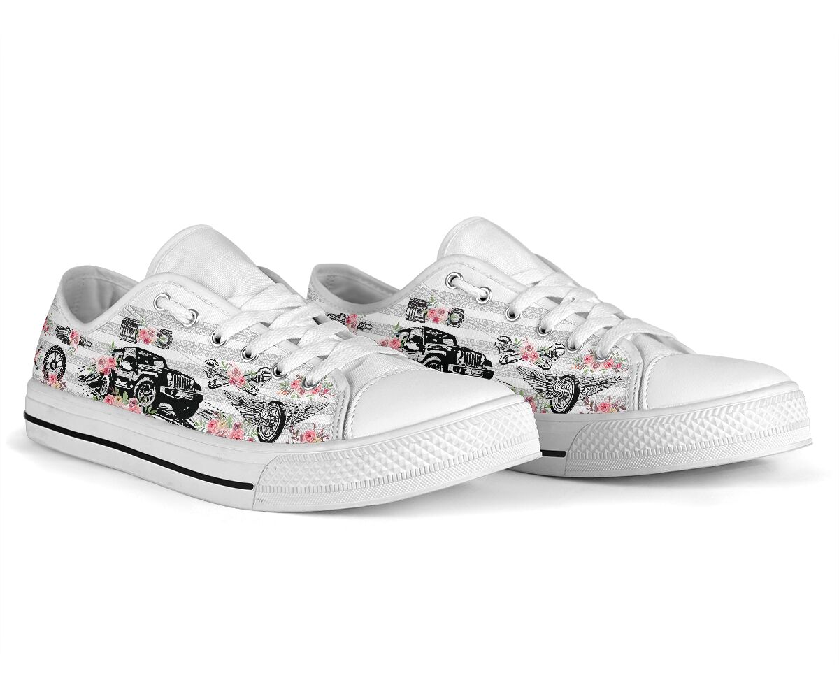 Low Top - Car - Flower Style Shoe - Love Love Top Shoes