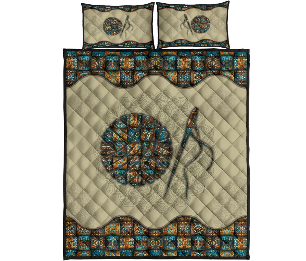 Quilt Bed Set - Mandala - Crochet 15 - Love Quilt Bedding Set