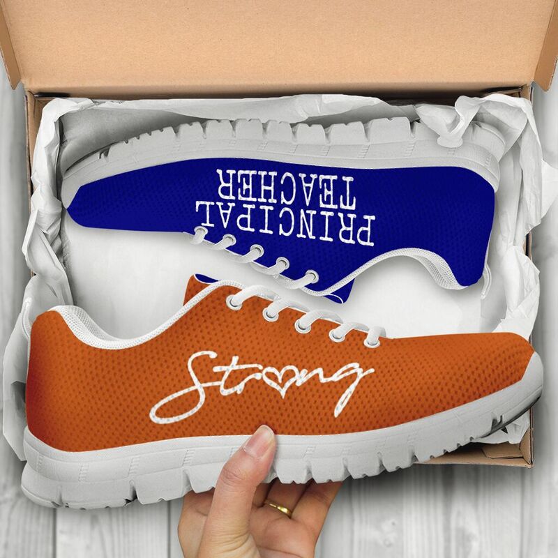 Principal Teacher Strong  Navy, Burnt Orange Kd Sneakers, Runni- Love Sneakers