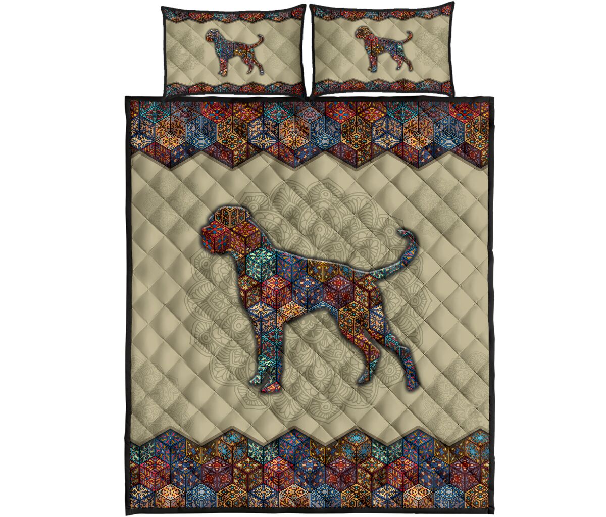Quilt Bed Set - Mandala - Boxer 57 - Love Quilt Bedding Set