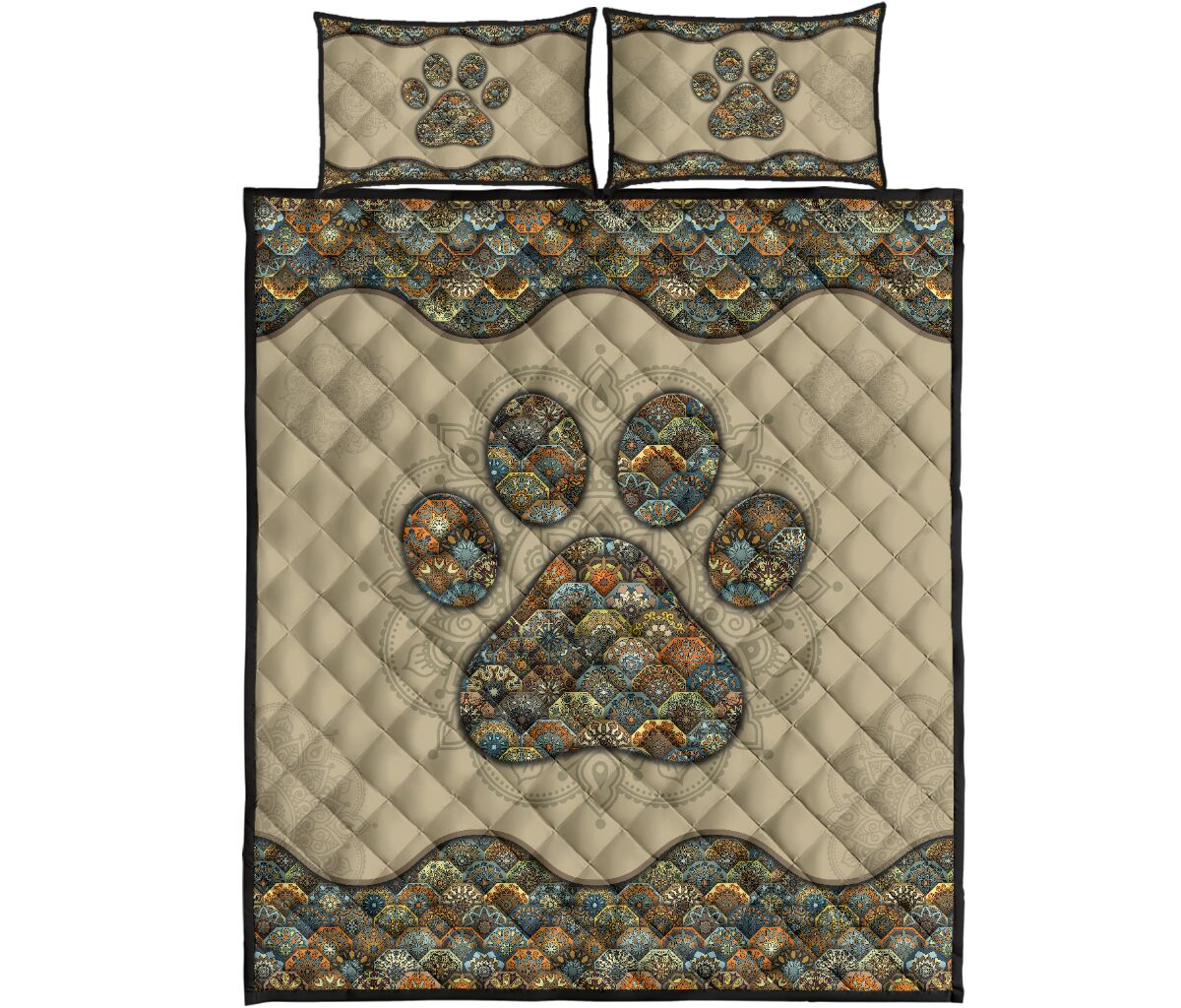 Quilt Bed Set - Mandala Lover - Paw 53 - Love Quilt Bedding Set