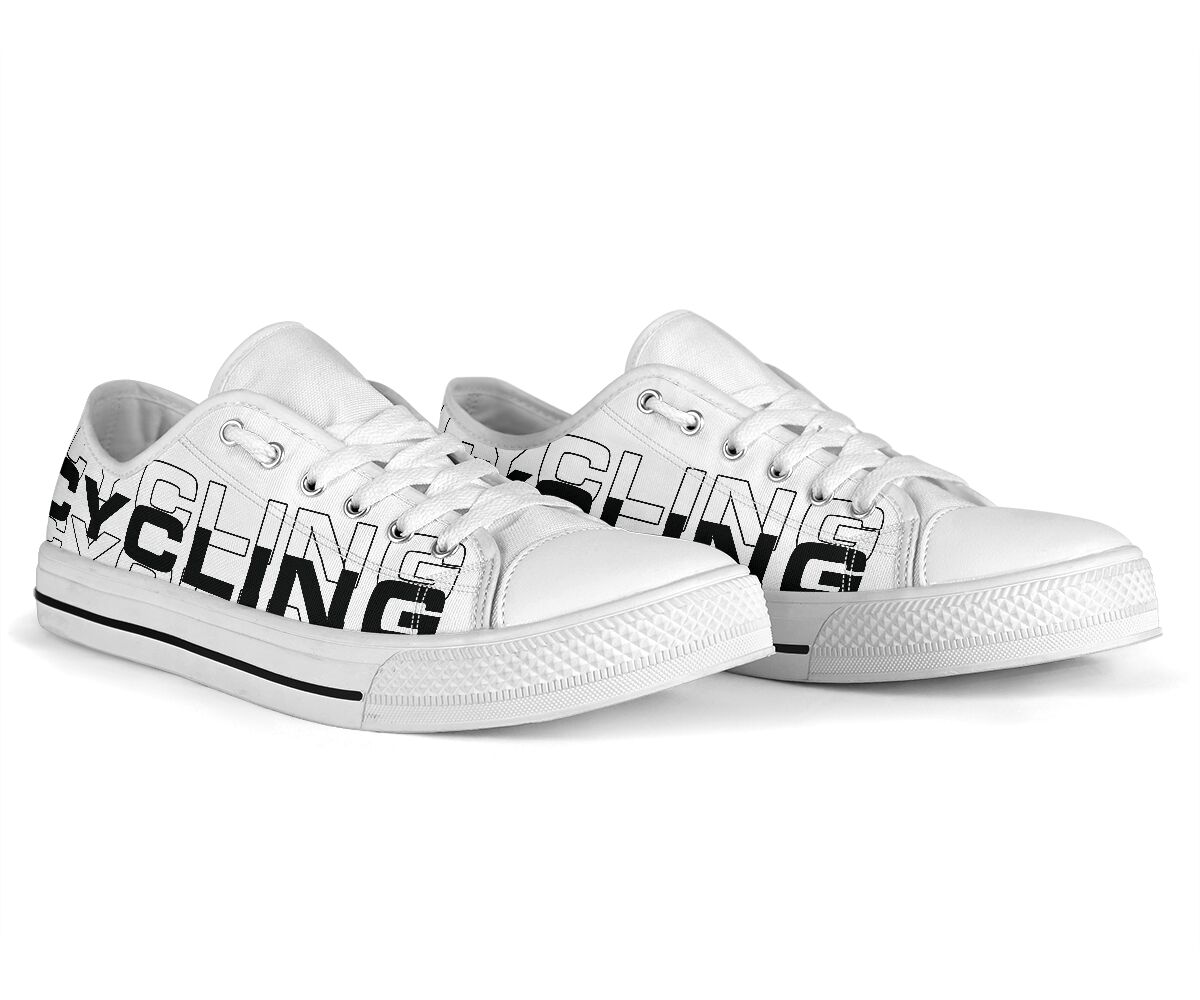 Cycling 3 Text - Low Top Shoe - Love Love Top Shoes