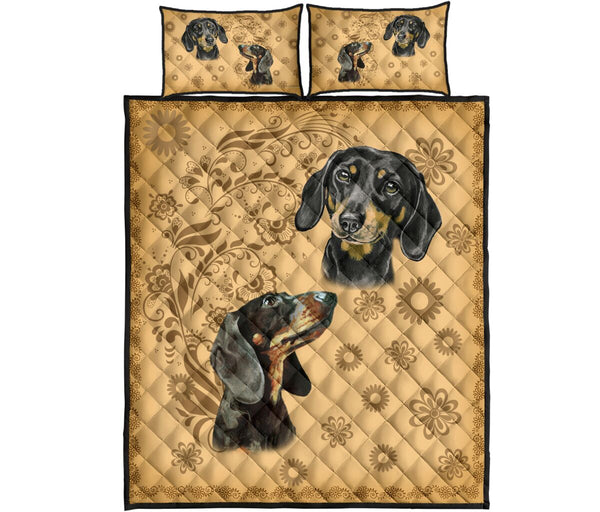 Dachshund Brown - Bed Set- Love Quilt Bedding Set