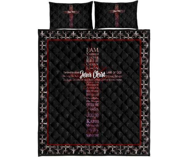 God Jesus Quote Style Quilt Bed Set- Love Quilt Bedding Set