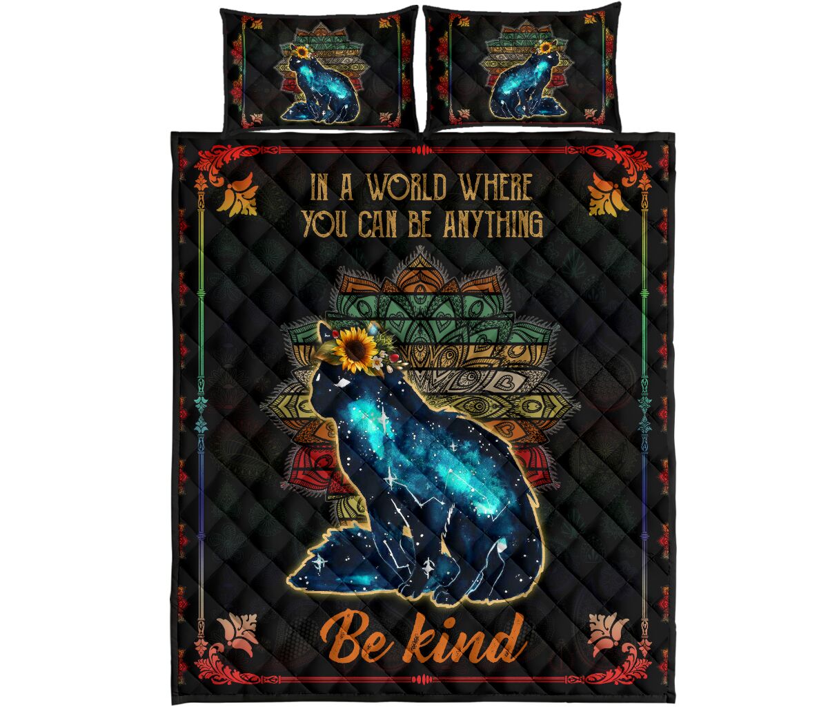 Quilt Bed Set - Cat - Vintage - You Can Be Anything 57 - Love Quilt Bedding Set