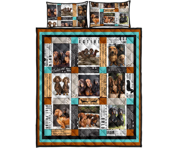 Dachshund Album - Bed Set - Love Quilt Bedding Set