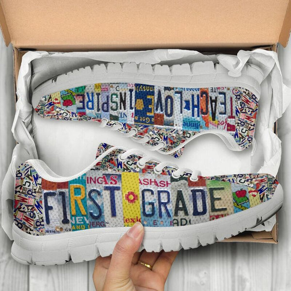 First Grade License Plates Sneakers, Running - Love Sneakers