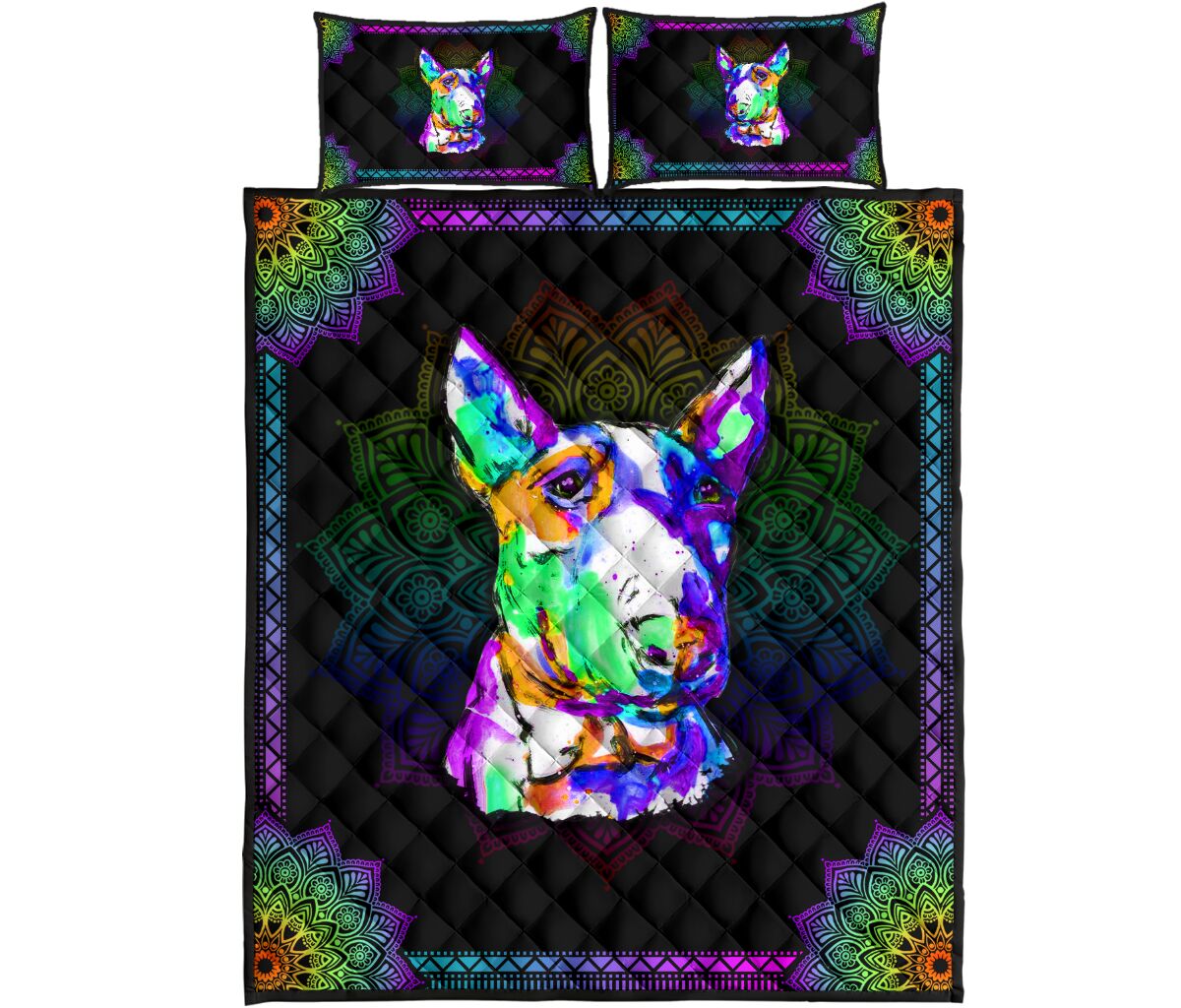 Quilt Bed Set - Bull Terrier 4 - Love Quilt Bedding Set