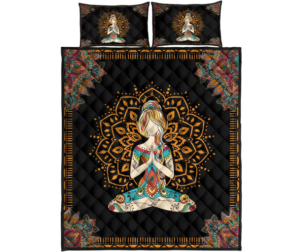 Yoga Quilt Bed Set 37 - Love Quilt Bedding Set