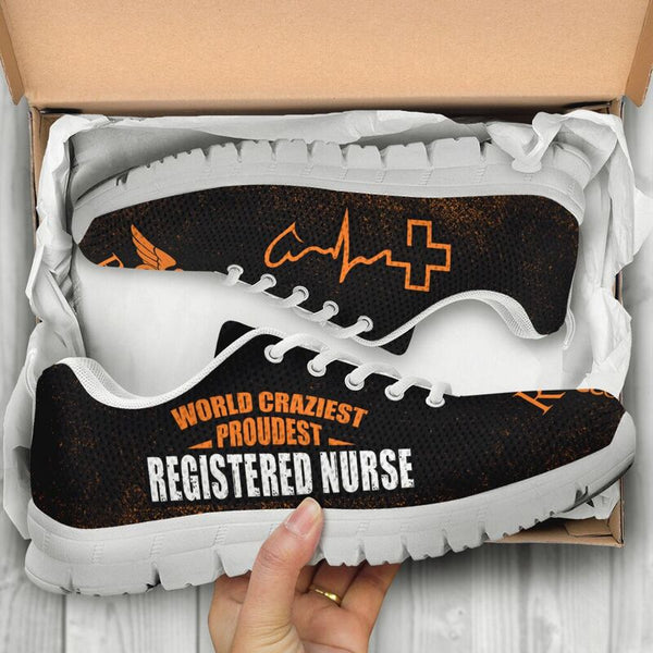 Proudest Registered Nurse Shoes Sneakers, Running Shoes, Shoes For Women, Shoes For Men, Cu- Love Sneakers